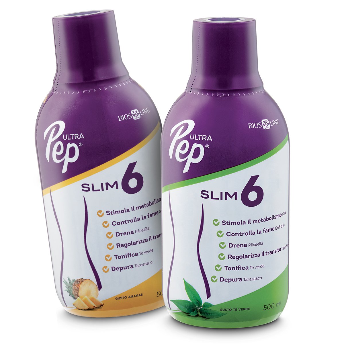 Slim 6 gusto Ananas e Tè Verde 500 ml