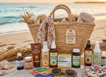 Prodotti naturali per il viaggio sulla spiaggia